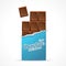 Vector Milk Chocolate Bar Open