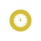 Vector Minimal Golden Clock, Timer Icon, Bold Circle Frame, Watch Sign Isolated.