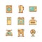 Vector minimal lineart flat household appliances iconset