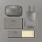 Vector Minimal Mens Grooming Set with Charcoal Soap Bar Wash, Perfume Bottle and Solid Cologne