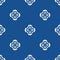 Vector minimalist floral seamless pattern. Simple indigo blue geometric texture