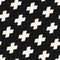 Vector minimalist geometric seamless pattern with crosses in diagonal array