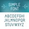 Vector minimalistic font set
