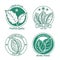 Vector mint leaf logo icons or menthol spearmint labels