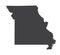 Vector Missouri Map silhouette