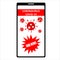 A vector of a mobile phone with the issue of pandemic coronavirus or covid-19 and its fake news spreading.