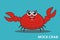 Vector of mock red crab with claws