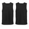 Vector Mock-up Black Man`s sleeveless shirt front and back