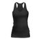 Vector Mock-up Black Women`s sleeveless shirt front