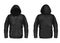 Vector mockup with realistic black hoodie