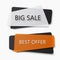 Vector modern big sale and dest offer banners