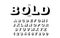 Vector of modern bold font and alphabet. Vintage Alphabet vector