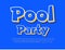 Vector modern Emblem Pool Party. Bright 3D Font. Colorful Alphabet Letters and Numbers