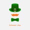 Vector modern flat color design icon on Saint Patricks Day