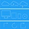 Vector modern flat technology icons set