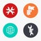 Vector modern labour day colorful icons set