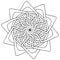 Vector modern mandala. original design element. outline for coloring.