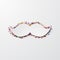 Vector modern mustache with confetti on white