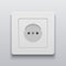 Vector modern power socket icon on light background.