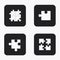 Vector modern puzzle icons set