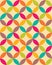 Vector modern seamless colorful geometry overlapping circles pattern, color abstract