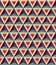 Vector modern seamless colorful geometry pattern, 3D triangles, color red blue, abstract