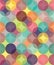 Vector modern seamless colorful geometry pattern circles overlapping