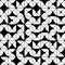 Vector modern seamless geometry pattern random messy, black and white abstract