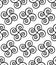 Vector modern seamless geometry pattern spirals, black and white abstract