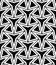 Vector modern seamless geometry pattern three point star, black and white abstract