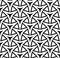 Vector modern seamless geometry pattern three point star, black and white abstract