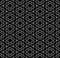 Vector modern seamless sacred geometry pattern david star, black and white abstract