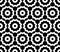 Vector modern seamless sacred geometry pattern floral, black and white abstract