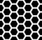 Vector modern seamless sacred geometry pattern honeycomb, black and white abstract