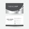 Vector Modern simple light business card template with flat user