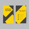 Vector Modern simple light business card template with flat user