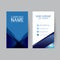 Vector Modern simple light business card template with flat user