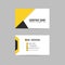 Vector Modern simple light business card yellow template with fl