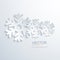 Vector modern snowflakes background.