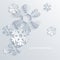 Vector modern snowflakes background.