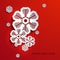 Vector modern snowflakes background.