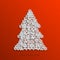 Vector modern snowflakes christmas tree