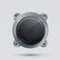 Vector modern speaker on gray background