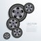 Vector modern wheels background.