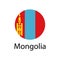 Vector Mongolia flag