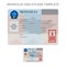 Vector Mongolia international passport visa sticker template in flat style