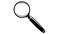 Vector monochromatic magnifying glass icon