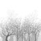 Vector Monochrome Background of Bare Dead Trees