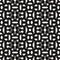 Vector monochrome background with curved shapes, tangled lines, mesh, fabric, weave, lattice.