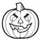 Vector Monochrome Decorative pumpkin. Thanksgiving Symbol. Halloween Decorations Isolated eps 10